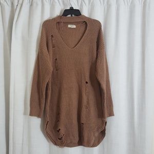 No Comment Pink Sweater Dress 2X